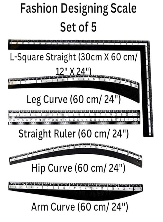 JEFFY Wooden French Curve Ruler Set - 15-Piece Dressmaking & Sewing Tools Kit with French Curves, Measuring Tape, Thread Cutter, Marking Pen & More for Pattern Making and Garment Design - Image 2